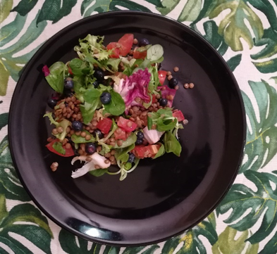 Insalata lenticchie mirtilli